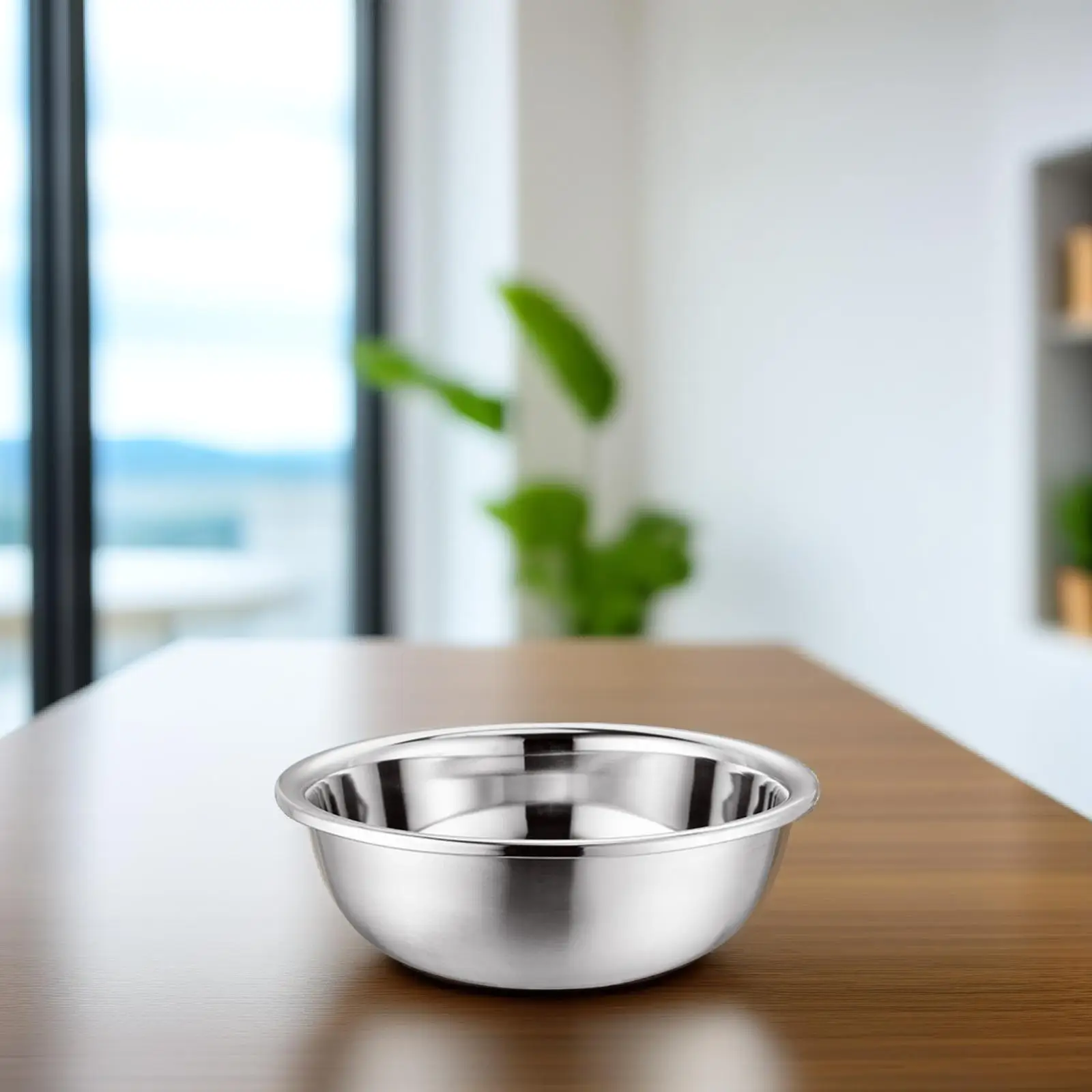 Stainless Steel Basin Soup Bowl Home Tableware Kitchen Prep Bowl Wash Vegetable Salad Reusable Durable Stackable Store