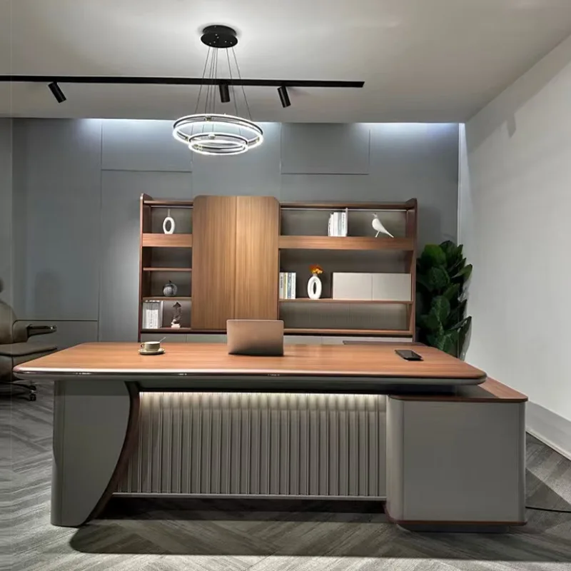 CEO desk Lighted Executive Desk, Simple Modern Design, Suitable Managers, Executives, And Presidents; Office Furniture For The B