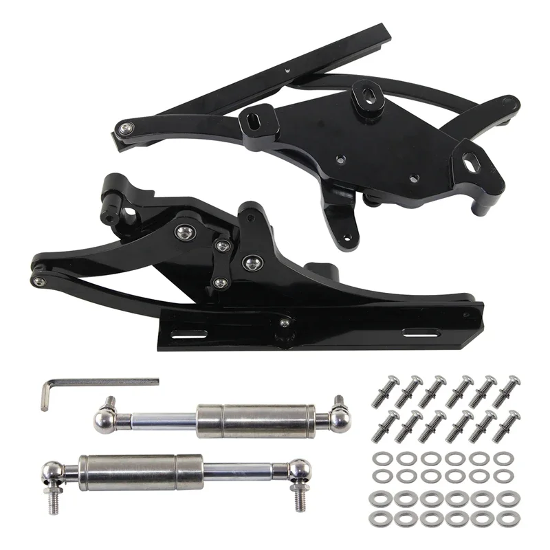 Kit de Bisagras de Aluminio CNC Billet Negras para Ford Mustang 1971-1973, Bisagras de Capó Personalizadas Lado Izquierdo y Derecho, 2 Puertas, Grande Mach 1