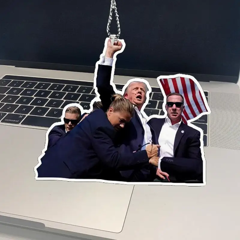 Campaign Pendant Necklace 2024 Brave President Pendant 2D Acrylic President Fight Pendant Fight Take America Back Pendant