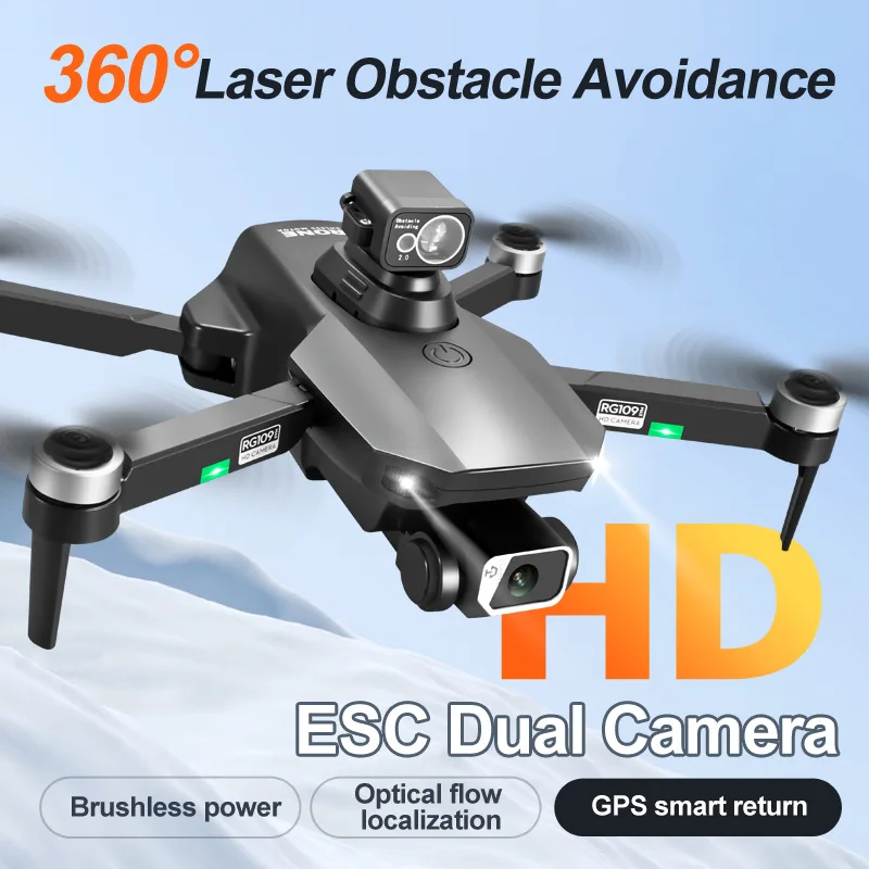 

2024 New RG109 Max RC Drone with Kk HD Camera 360 ° Professional Obstacle Avoidance Drone GPS Brushless Foldable Quadcopter Toys