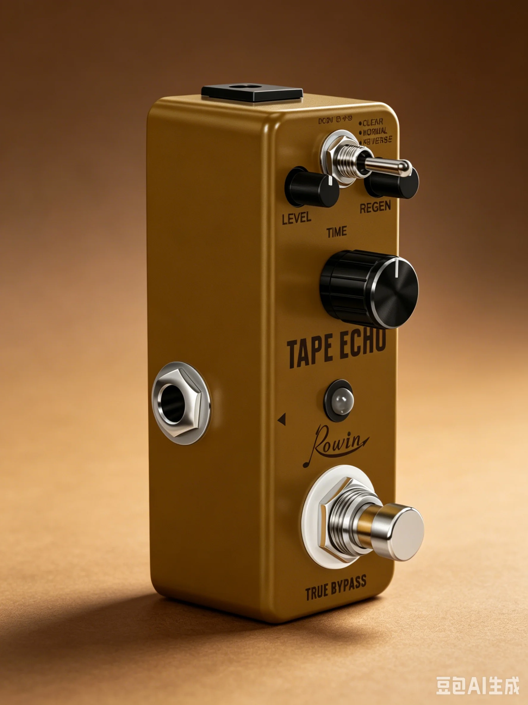 Rowin LEF-3809 Tape Echo Delay Pedal, Vintage Tape Simulation 3 Modes True Bypass Compact Metal Guitar Stompbox view 2