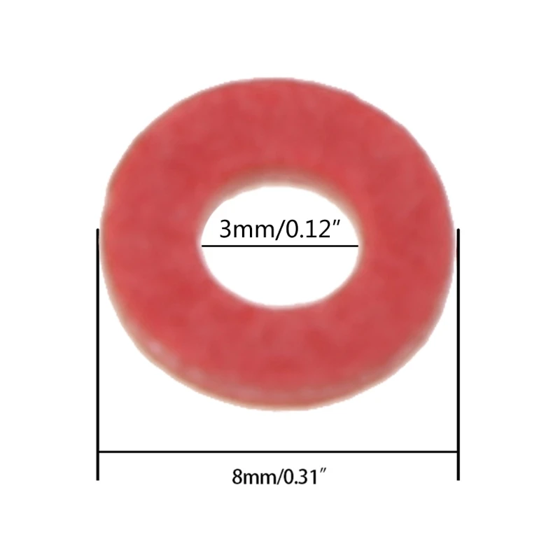 Q81f-平らな表面を吸収するためのクリーニングキット,100個の赤のフラットグラスファイバー製のワッシャー,平らなゴム製の断熱ホースのセット