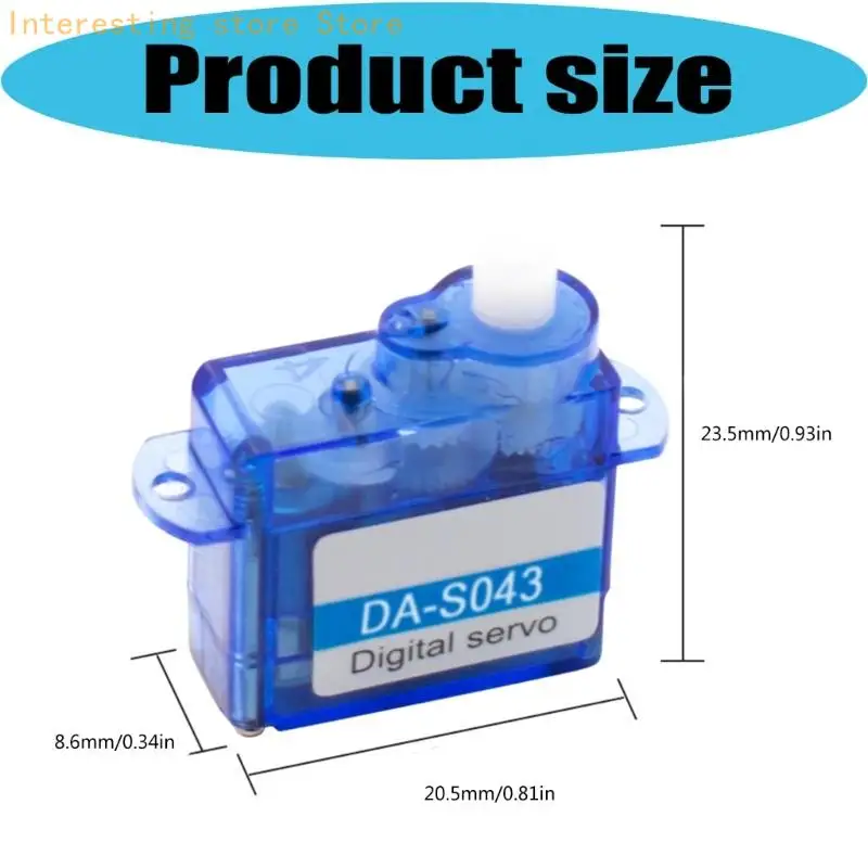 20 mm Servomotor 3,7 G 4,3 G mit transparentem blauem Gehäuse für Modellflugzeuge 55KC – Detail 6