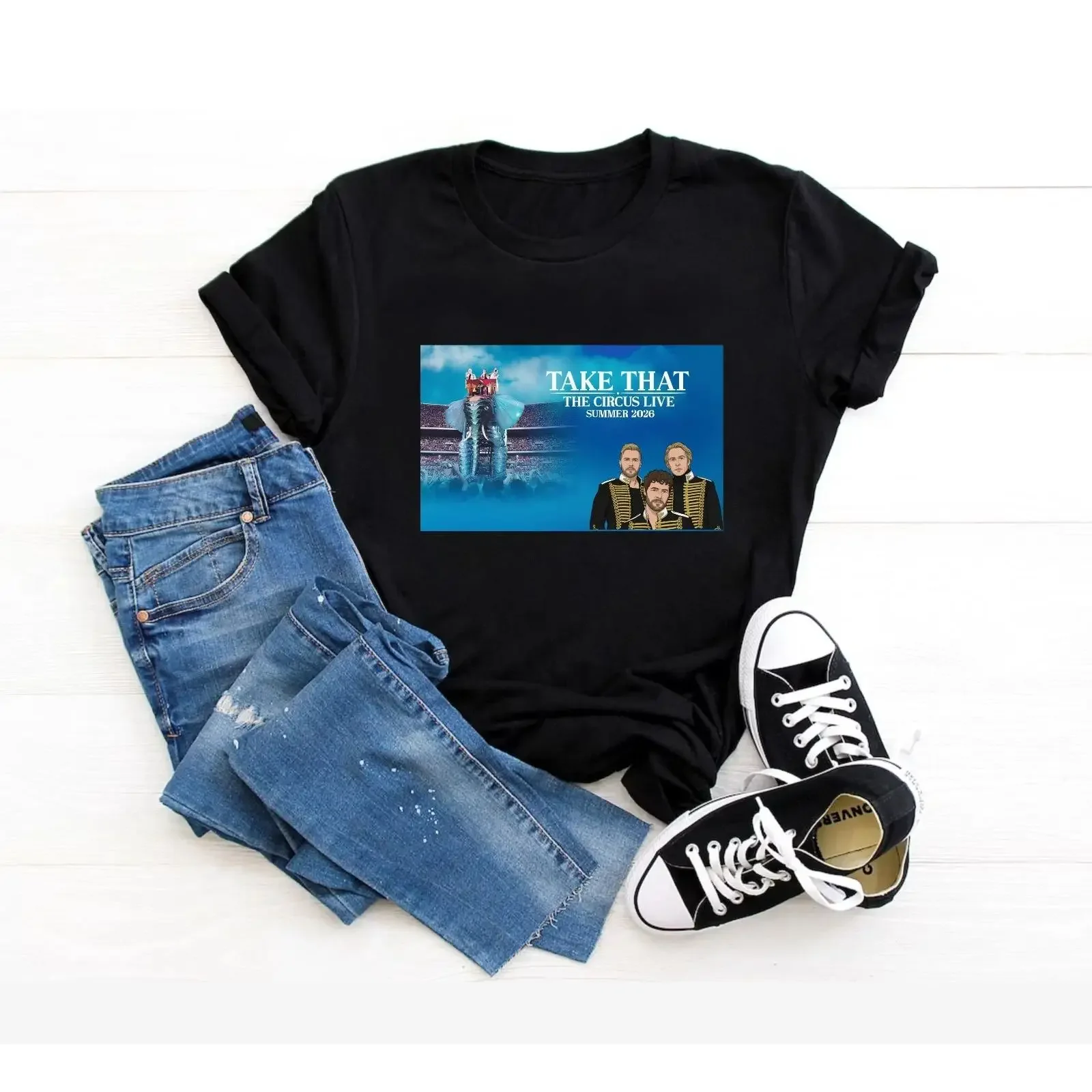 Take That Circus T Shirt Zirkus NeuheiT lustiges Geschenk für Verliebte Musik vintage Washed graphic fashion Stretched Soft