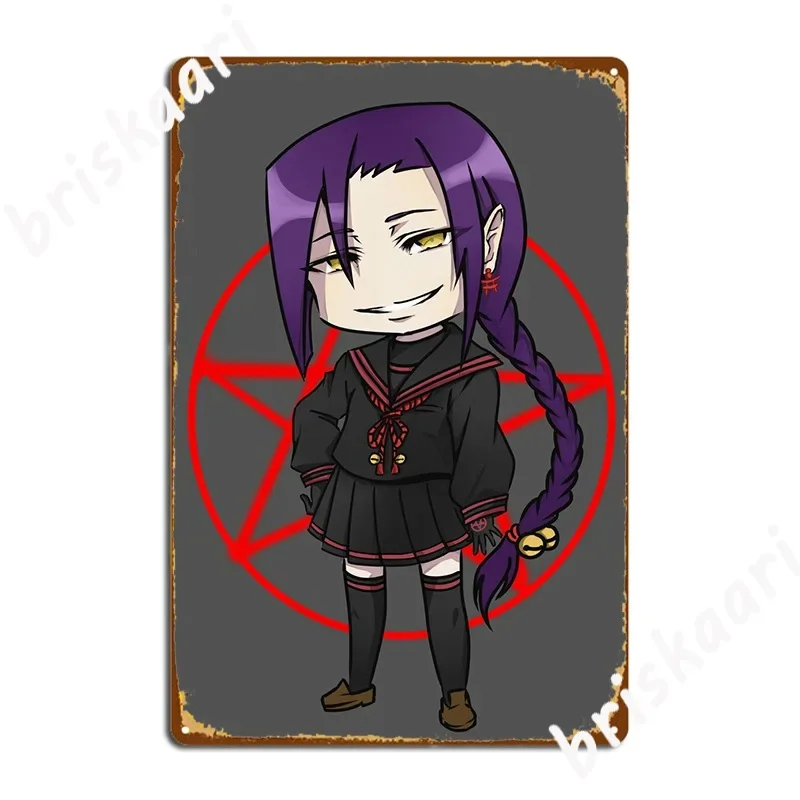 Magane Chikujoin Chibi Metal Sign Cinema Kitchen Poster Kitchen Decoration Tin Sign Poster