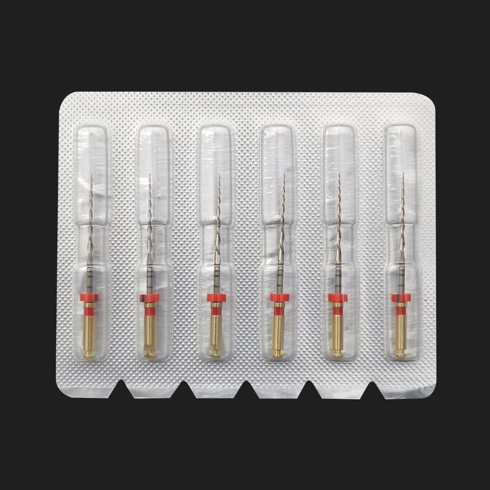 Zahnärztliche rote Feilen R25 R40, Dental-NITI-Feilen R50, Endodontische Feilen, Wurzelkanal-Zahnheilungsinstrumente – Detail 2