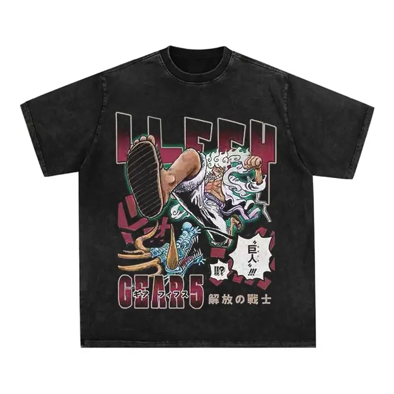 

Summer Temperament Men's and Women's Tops Luffy and Kaiduo Printed Cotton Short-sleeved Thin and Versatile T-shirts Trend