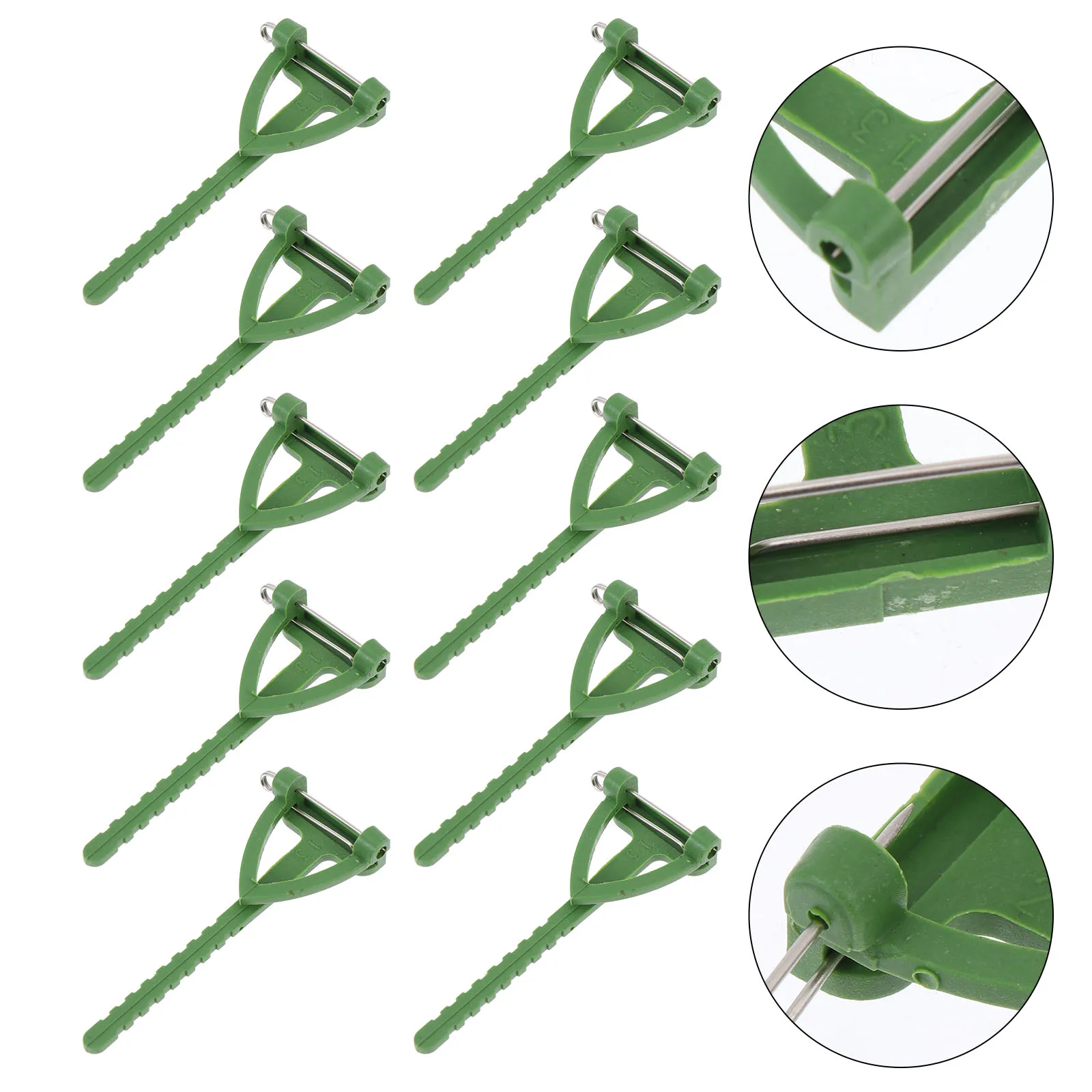 

100 Pcs Triangle Brooch Pins Plastic Clip Corsage DIY Craft Wedding Banquet Green Safety Enamel Boutonniere Materials