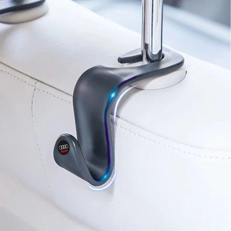 1/2pcs Universal Car Seat Hook Multifunctional Storage Hanger for Audi Sline C5 C6 C7 A4 B6 B8 B7 A6 A3 A5 Q3 Wheel Center Caps view 5