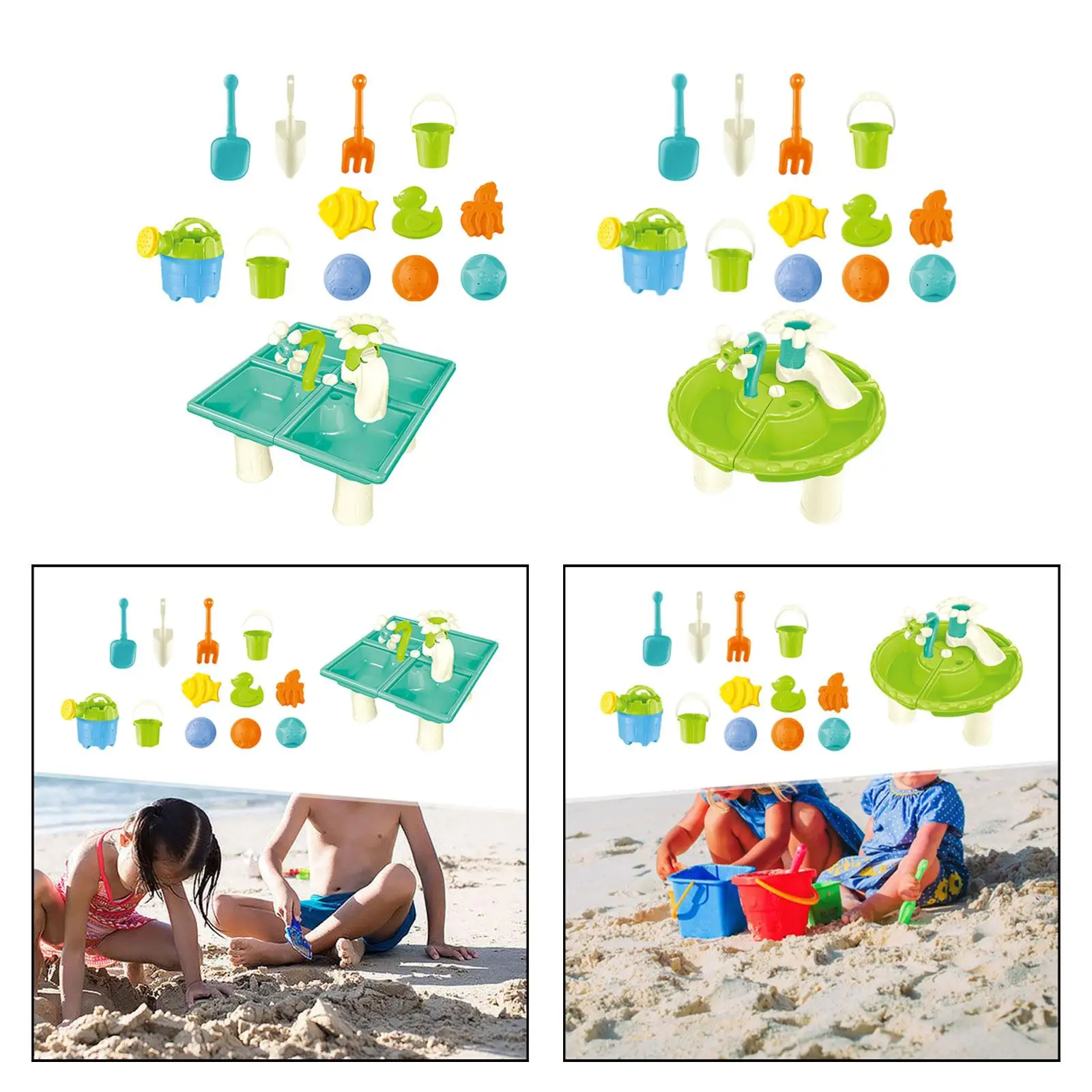 13 peças mesa de areia e água mesa de água infantil mesa de jogo sensorial lagoa mesa de água para atividade idade 1-3 3-5 meninos meninas aniversário