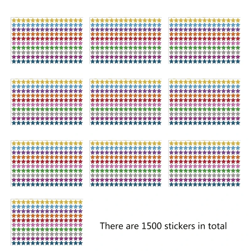 1500PCS Star Reward Stickers for Student Teacher, Class Motivational Sticker