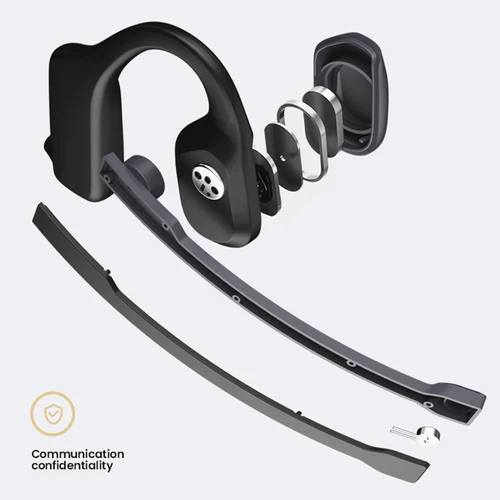 Imagen 2 del producto EASYBUDS-auriculares manos libres con Bluetooth, cascos de conducción ósea con micrófono de pluma con cancelación de ruido, auriculares abiertos para negocios