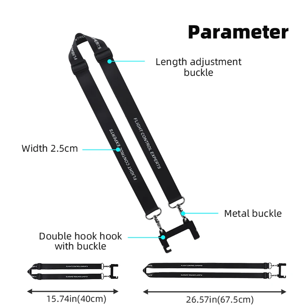Adjustable Neck Lanyard Strap Remote Controller Accessories With Buckle Compatible For DJI MINI 3/4 PRO/Air 3/RC-N2 Controlle