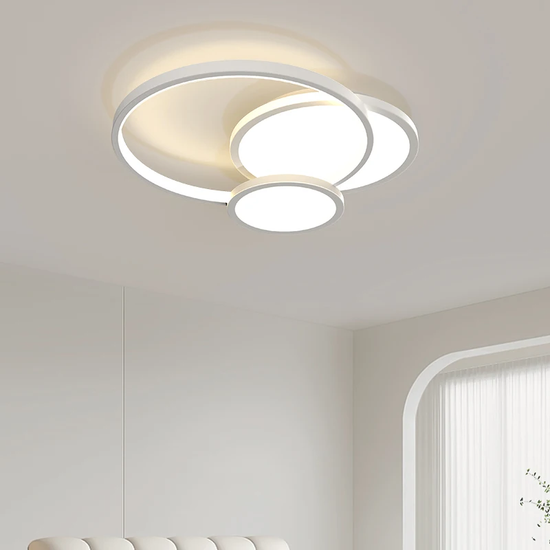 Anéis Splice Luzes de teto LED, Branco Lâmpadas De Iluminação, Estilo Simples, Sala De Estar, Quarto Lustres, Casa, 2022