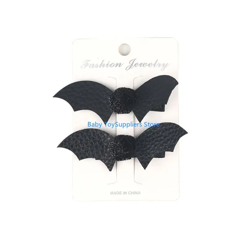 

R1wf 2pcs Хэллоуин Детские волосы штифты летучие мыши Смешные украшения шпильки Хэллоуин Девушка наряжать стерео украшения волос