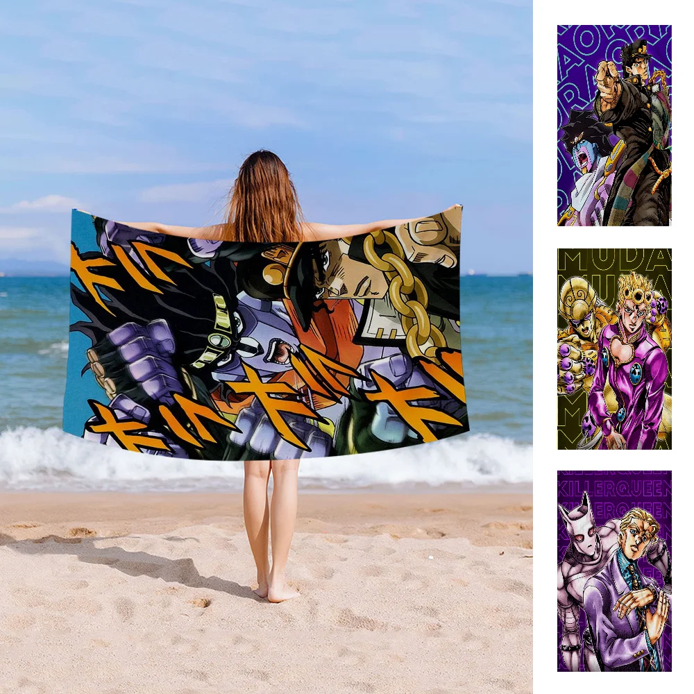 JOJO Anime JoJo's Bizarre Adventure Big Microfiber Beach Towels Quick Dry Towel Sand Beach Towels Pool Towel For Travel Pool