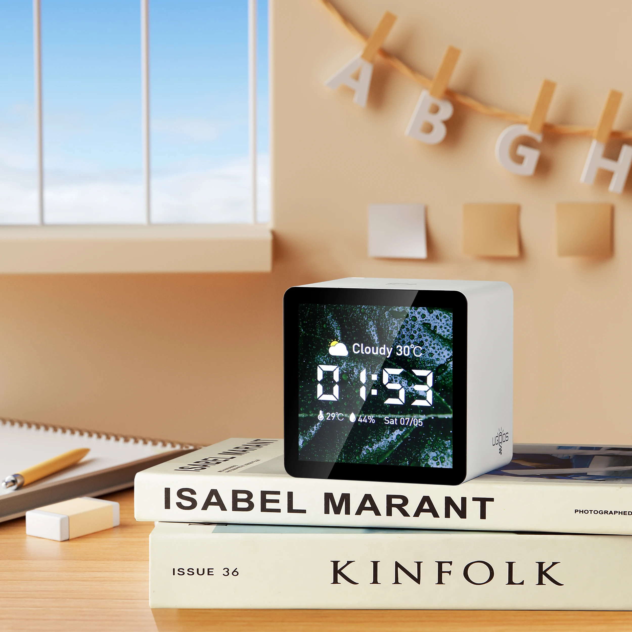 UGOOS AC1 AI Smart Clock Quad Core Alarm Clock 8GB EMMC 256MB Bluetooth 4.2 Speaker Home Music Player Support Weather Situation