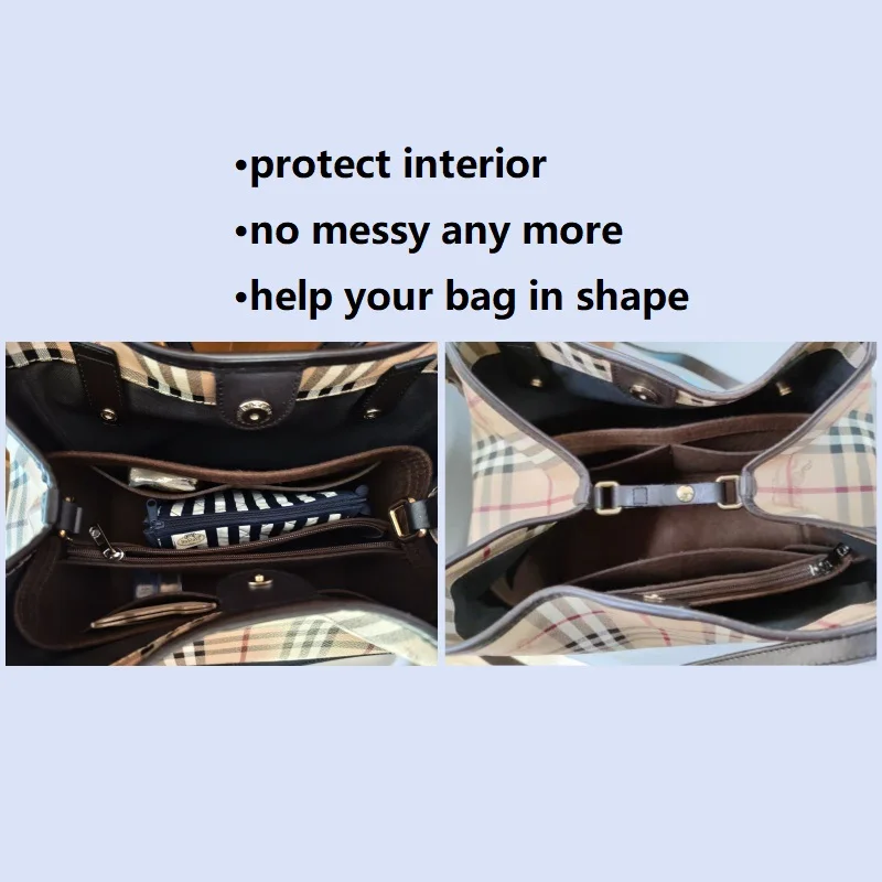 Only Sale Inner Bag】Bag Organizer Insert For Burberry Canterbury Tote Bag Organiser Divider Shaper Makeup