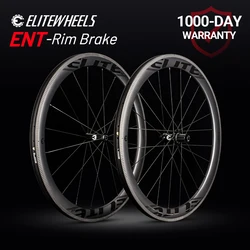 ELITEWHEELS 700c Ruote da strada in carbonio Finitura UD Cerchione in carbonio di qualità UCI Tubeless Ready Pillar Nipple 1423 raggi Set di ruote da corsa