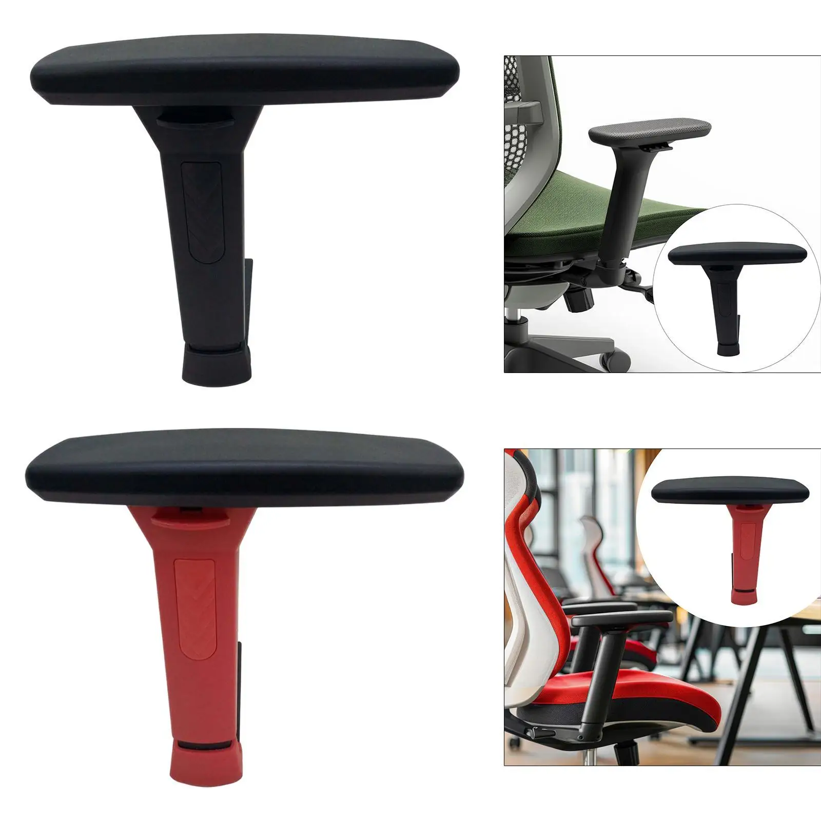 

Сменные 3D-подлокотники из ПУ для офисного кресла, регулируемые по высоте, для домашнего игрового кресла