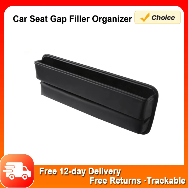 Car Seat Gap Filler Organizer Multifunctional Seat Organizer Auto Leather Storage Box for Holding Phones Gap Filler Organizer