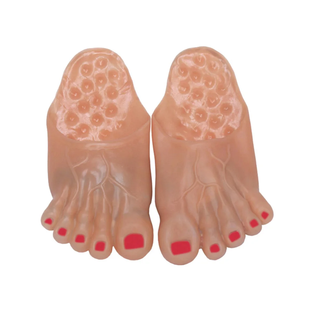 2 pary kapci rekwizytów na Halloween Kreatywne gigantyczne stopy Kostium na imprezę Rekwizyty na Halloween w kolorze zielonej skóry