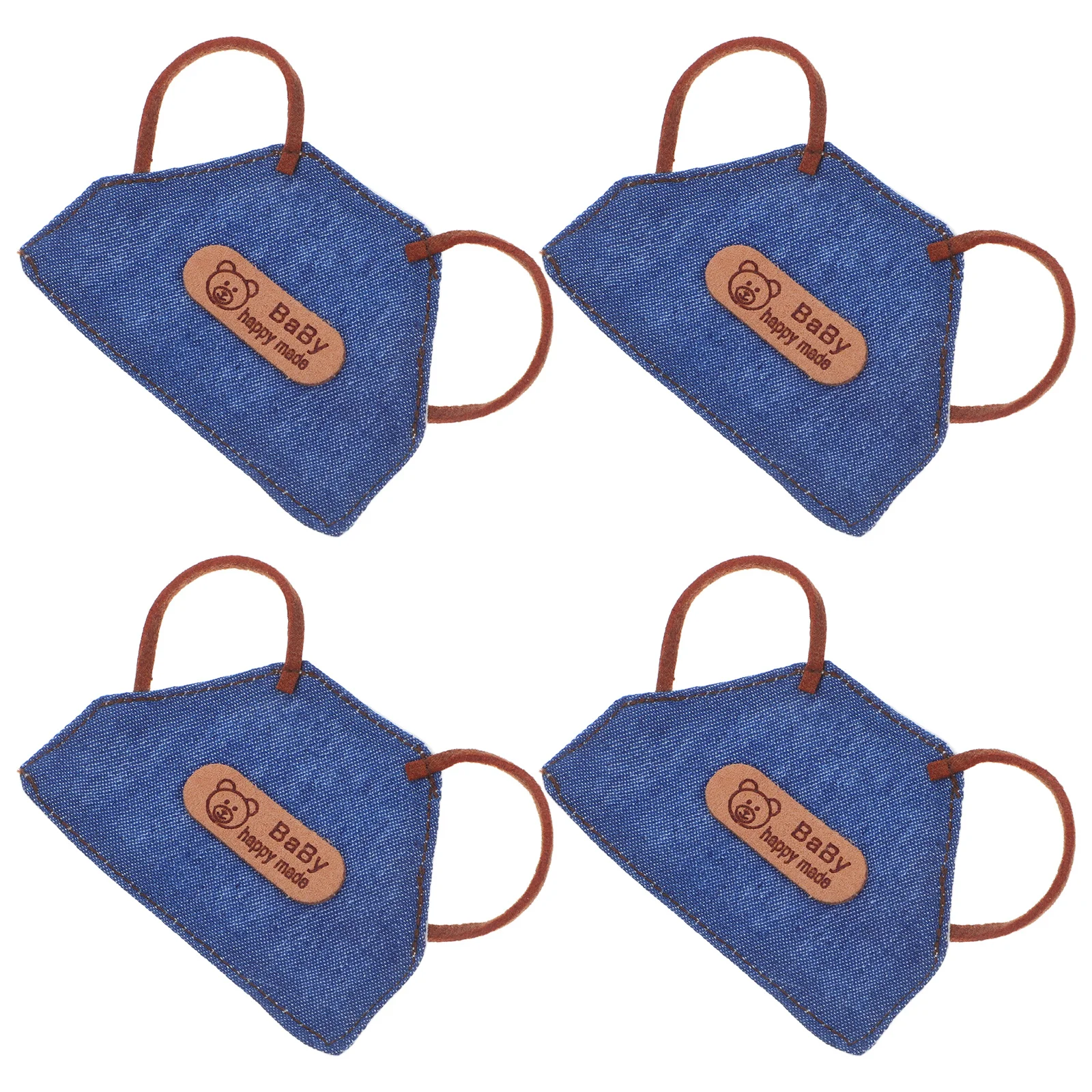 

4 Pcs Mini Apron Outfit Accessories Denim for Baker Clothing Baking Chef