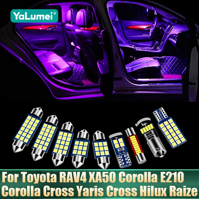 For Toyota RAV4 XA50 Corolla E210 Corolla Cross Yaris Cross Hilux Raize 2020 2021 2022 2023 2024 2025 Car Interior LED Lights