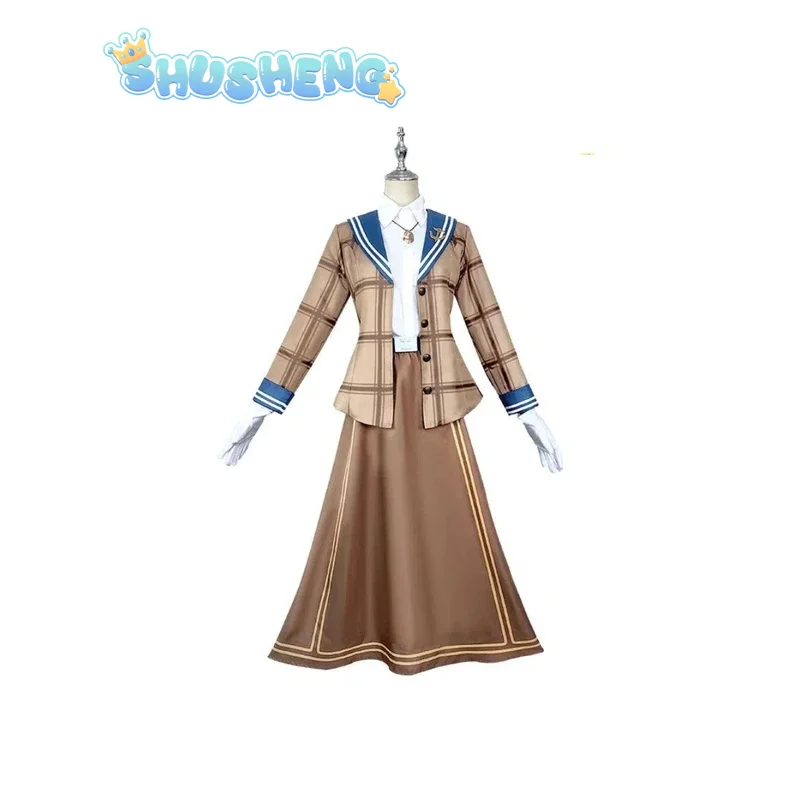 Game Identity V Alice Deross Reporter Cosplay Costume Party Christmas plaid sailor uniform dress accessories props girl new set