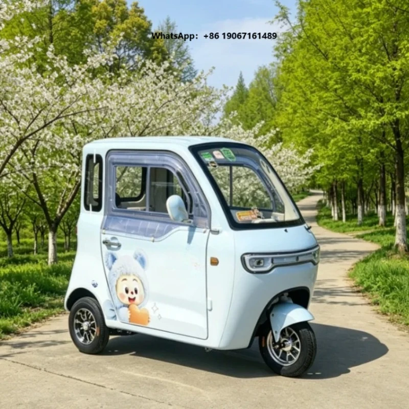 Cheap 1000W 60V 3-Wheel Electric Vehicle  Low Speed 3-Passenger ElectricTricycles for Adults