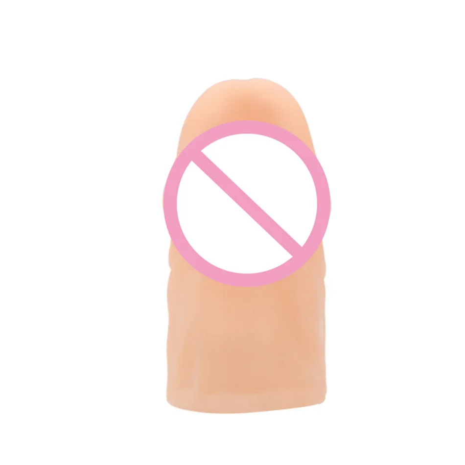 Over-Long Penis Sleeve Cap Reusable Condoms for Men Head Attachment Dick Enlargement Cock Extender Erotic Sex Toy Intimate Goods