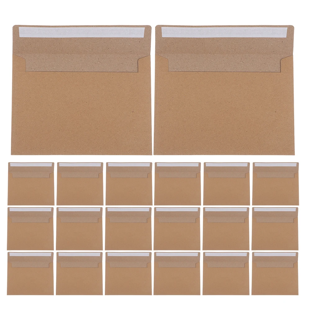 60 قطعة مغلفات A7 ذاتية الغلق ورق كرافت بني لقضاء العطلات بطاقات شكر ومغلفات بريدية للدعوة ختم ذاتي