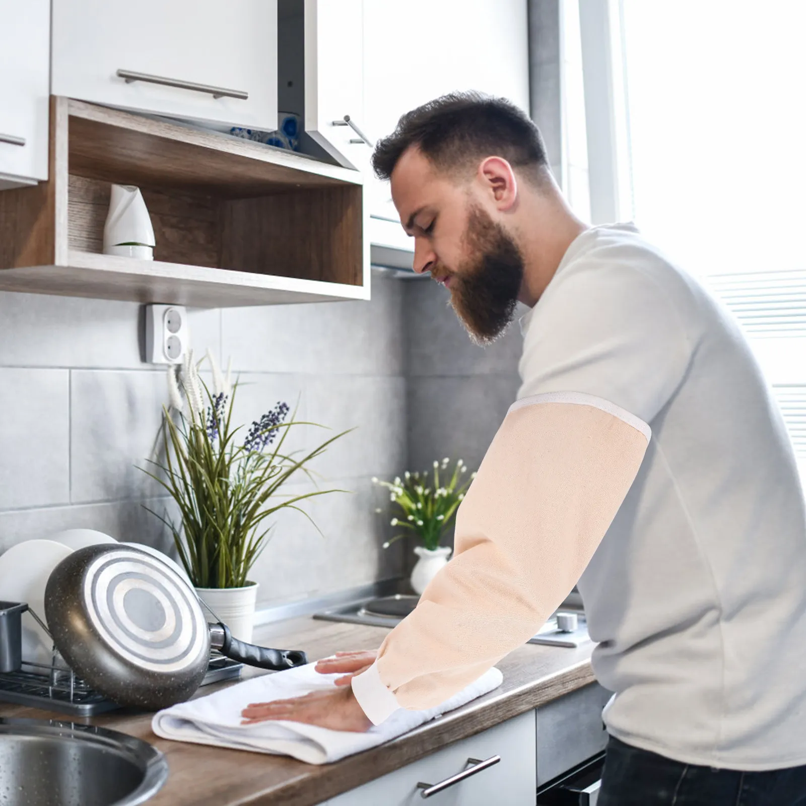 

1 пара защитных рукавов из холщовой ткани для сварки, долговечные, устойчивые к искрам и износу защитные рукава-протекторы