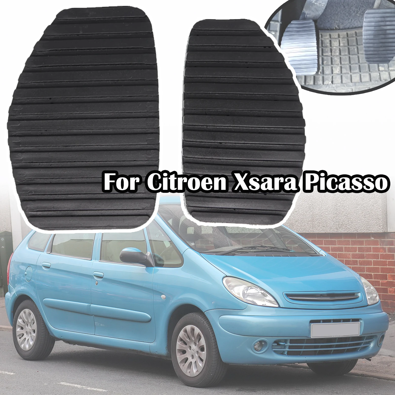 

For Citroen Xsara Picasso 1999 - 2012 Jumpy Xantia C4 Picasso C2 SC C5 DC RD TD C6 Rubber Brake Clutch Foot Pedal Pad Cover