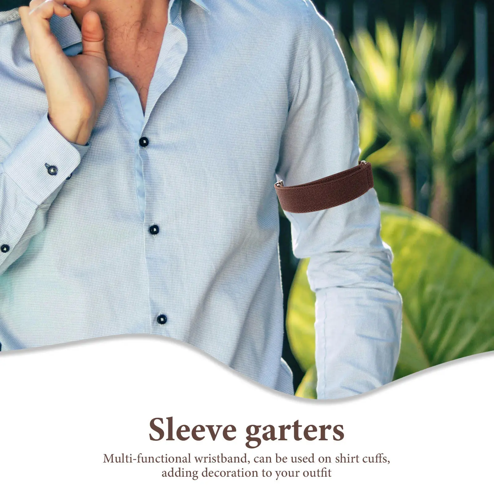 1Pair Elastic Sleeve Garters Shirt Cuffs for Men Women Comfortable Resistant Deformation Multi Functional Sleeve Holders