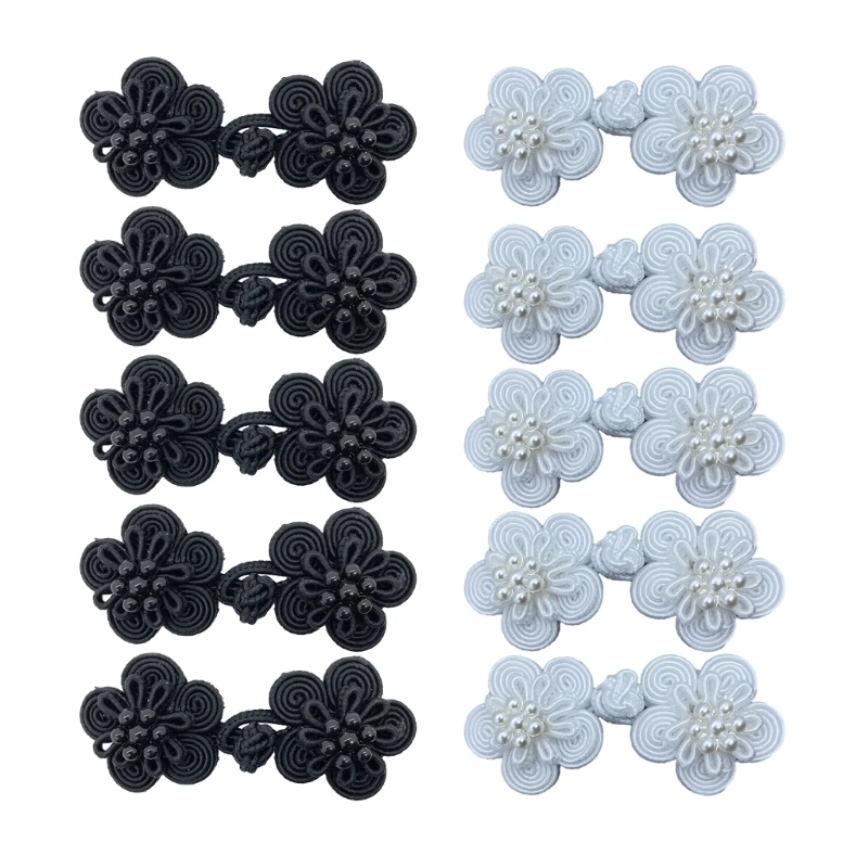 

Hand Sewing Flower Button Fasteners Chinese Knot Closure Cheongsam Buttons Silk Buckle Clothes TangSuit Decor Drop shipping