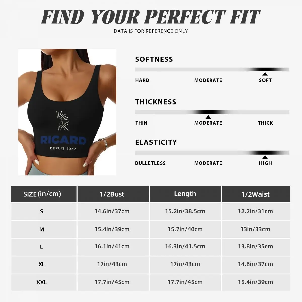 Custom Ricards Drink Workout Crop Tank Tops Women's Running Sports Bras
