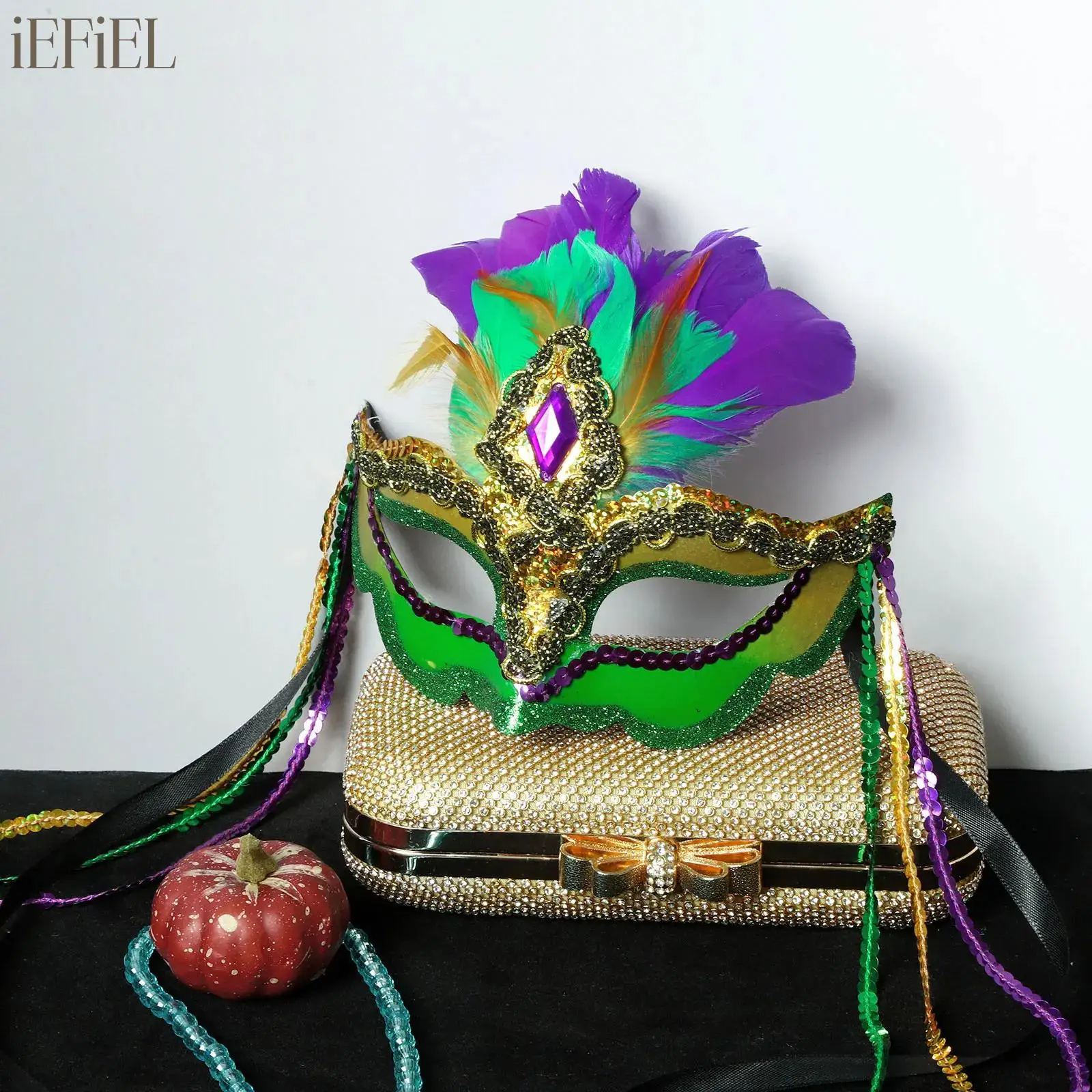 

Halloween Half Face Mask Cosplay Cleopatra Pharaoh Egyptian Style Mask Snake Head Sequin Gold Webbing Egyptian Princess Masks