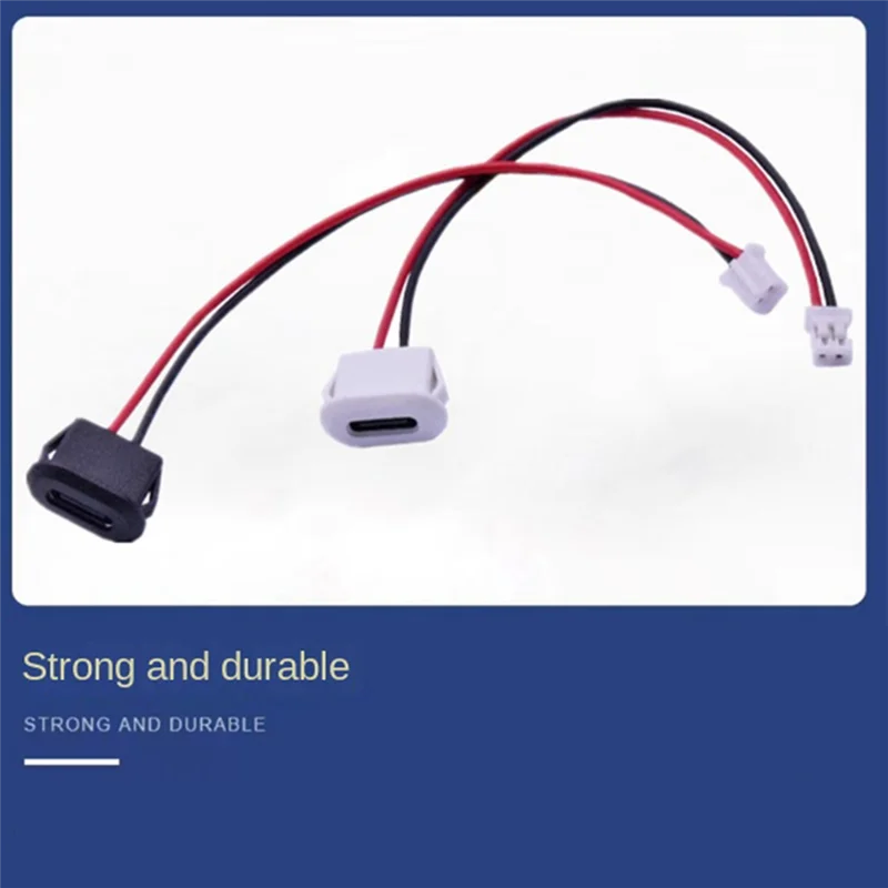 10 buah USB Tipe C konektor Jack wanita tipe-c dengan gesper kartu arus tinggi pengisian cepat Port Jack USB-C colokan pengisi daya B