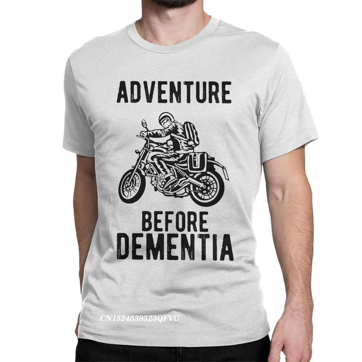 Novelty Adventure Before Dementia Motorbike Rider Motorcycle Tee Shirt For Men Premium Cotton Tshirt Racing Speed Tee Shirt