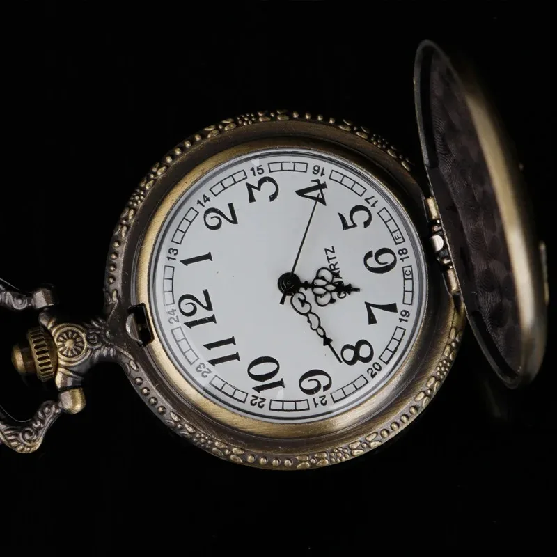 الأعشاب البحرية روك الأسماك ساعة الجيب Steampunk جيد محظوظ قلادة الرقمية سلسلة بدلاية ساعة موضة النحت المرأة الرجال هدية