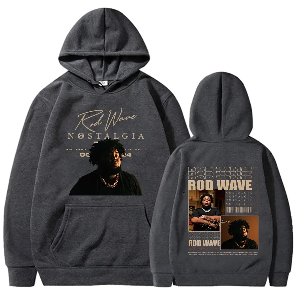 2024 Rod Wave Tour Fashion Casual Nostalgic Hip Hop Music Printed Hoodie Men\'s and Women\'s Pullover Fans Luxury Gift Top Hoodie