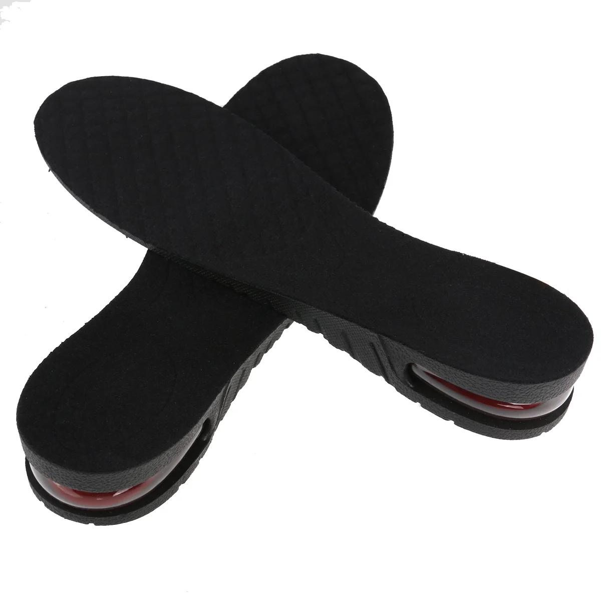 Camel Unisex Breathable 3CM One-layer Invisible Increased Insole Elevator Insole Shoe Pad - One Pair (Black)