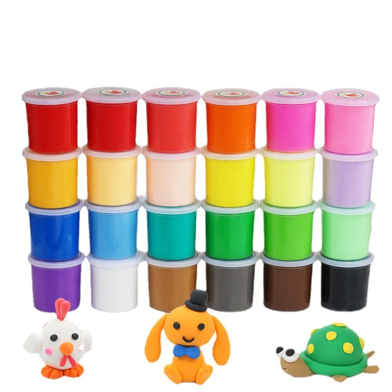 12 Color 50g Canned Colored Clay Handmade DIY Super Light Clay Non Stick To Hands Not Fading PP Box Ultra Light Clay