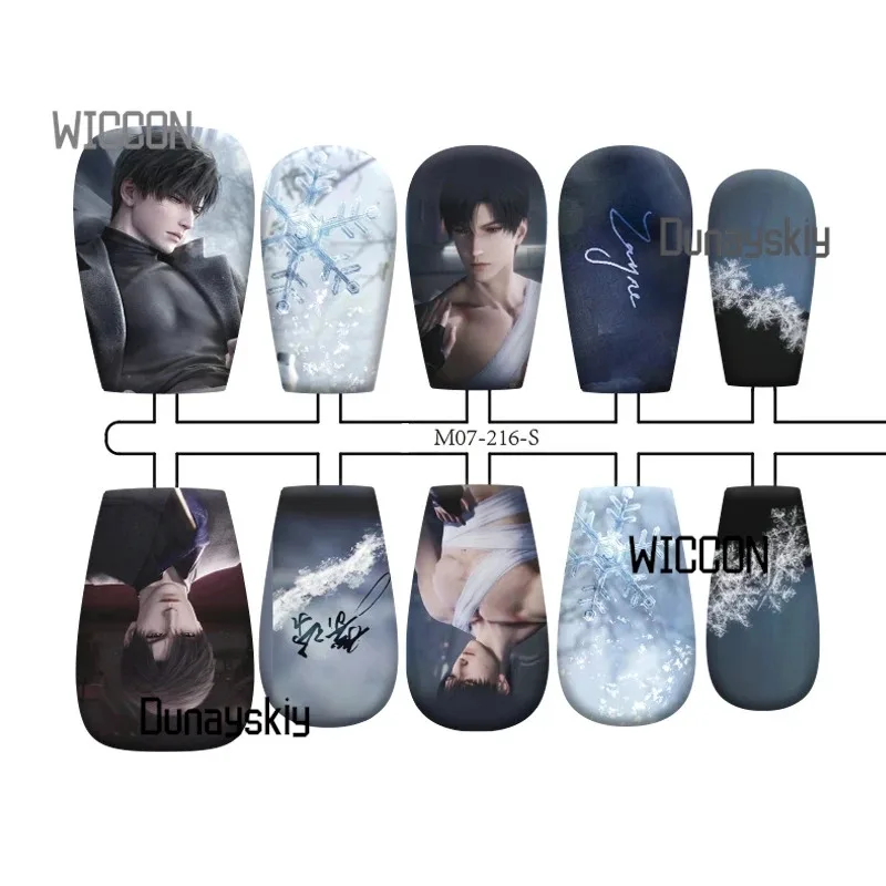 "Love and Deep Space" Series – Halloween Anime Nail Art Collection medium size nail