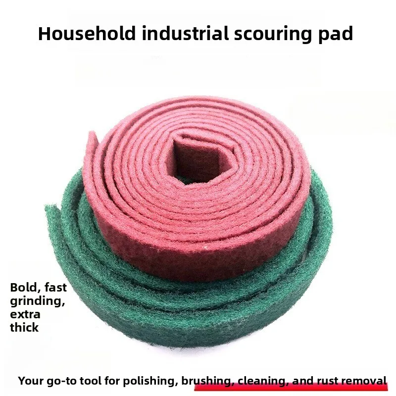 Industrial Scouring Pad Roll Thickened Abrasive Cleaning Cloth for Metal Rust Removal