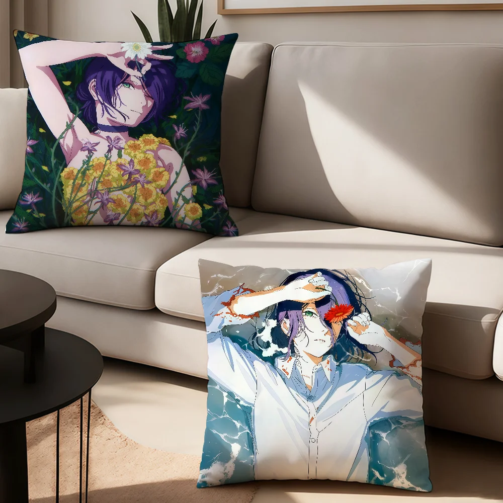 Anime Chainsaw Man reze Pillow Case Office Cushions Suitable For Sofa Car Bedroom Decorative Cushion Cover