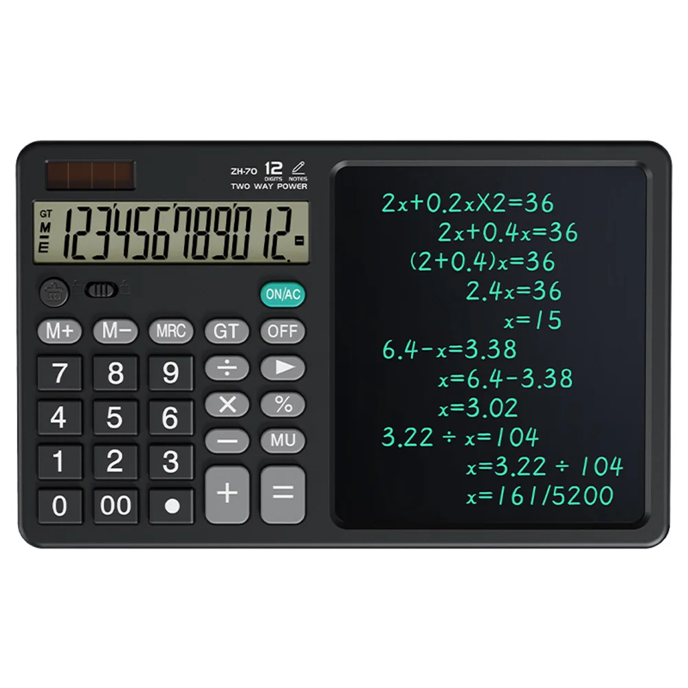 Calculator Handwriting Tablet Handwriting Pad One-Touch Screen Clear With Flexible Eye-Protecting LCD Wide Screen Display