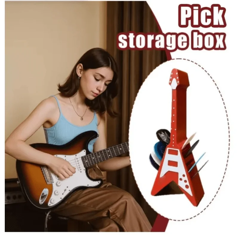 Creative Guitar Pick Storage Box 3D Printing Desktop Storage Box Ornament